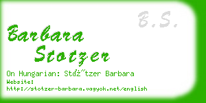 barbara stotzer business card